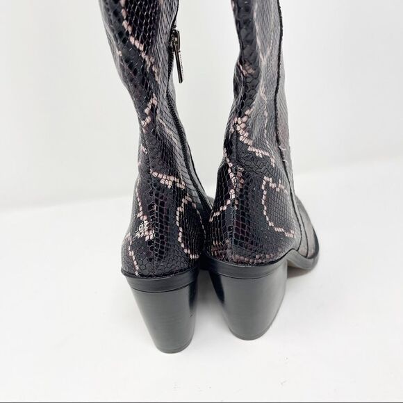 Vince Camuto Garvana Snake Tall Pointed Boots - Picture 5 of 9